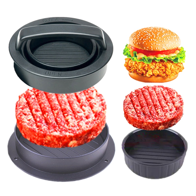 Presse-hamburger-ronde-et-en-plastique-pour-fabricant-de-burger-pour-le-grill-moule-de-galette- Gadget Maison